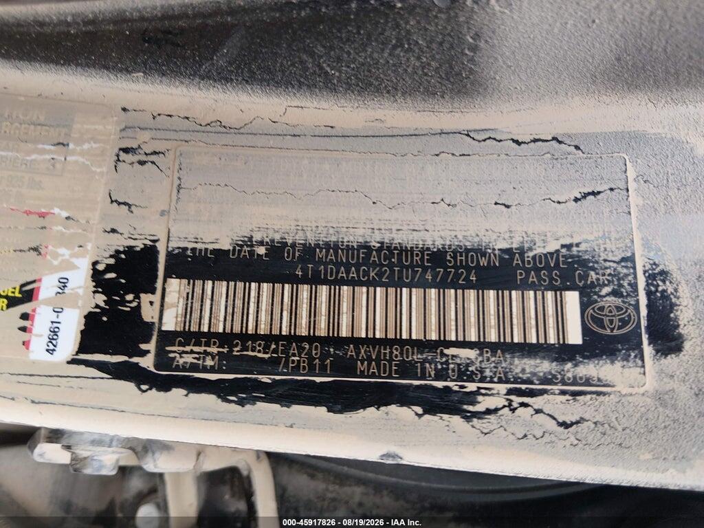 4T1DAACK2TU747724 2026 TOYOTA CAMRY photo no. 9