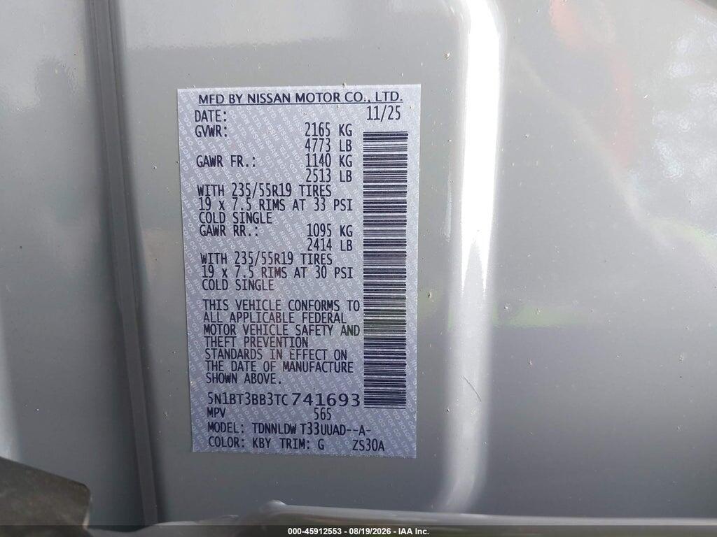 5N1BT3BB3TC741693 2026 NISSAN ROGUE photo no. 9