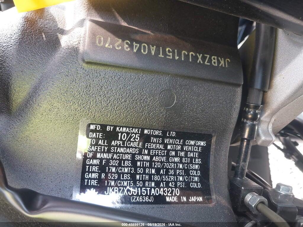 JKBZXJJ15TA043270 2026 KAWASAKI ZX636 photo no. 10