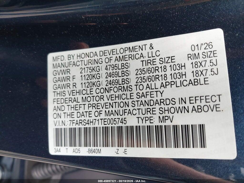 7FARS4H71TE005745 2026 HONDA CR-V photo no. 9