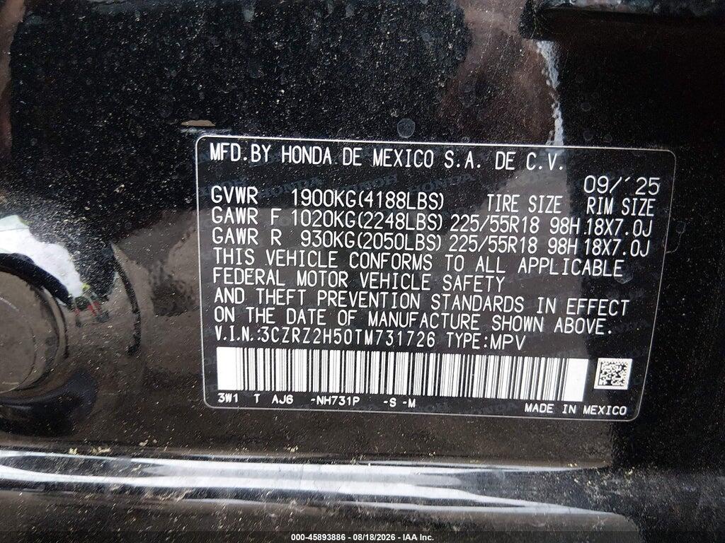 3CZRZ2H50TM731726 2026 HONDA HR-V photo no. 9