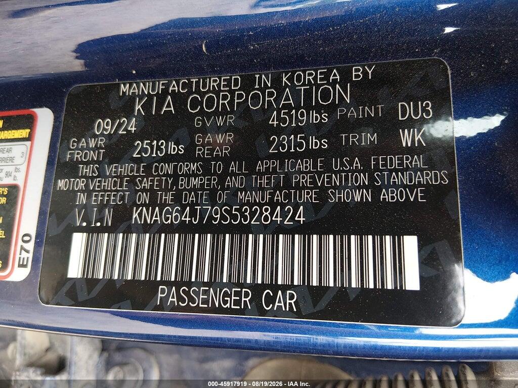KNAG64J79S5328424 2025 KIA K5 photo no. 9