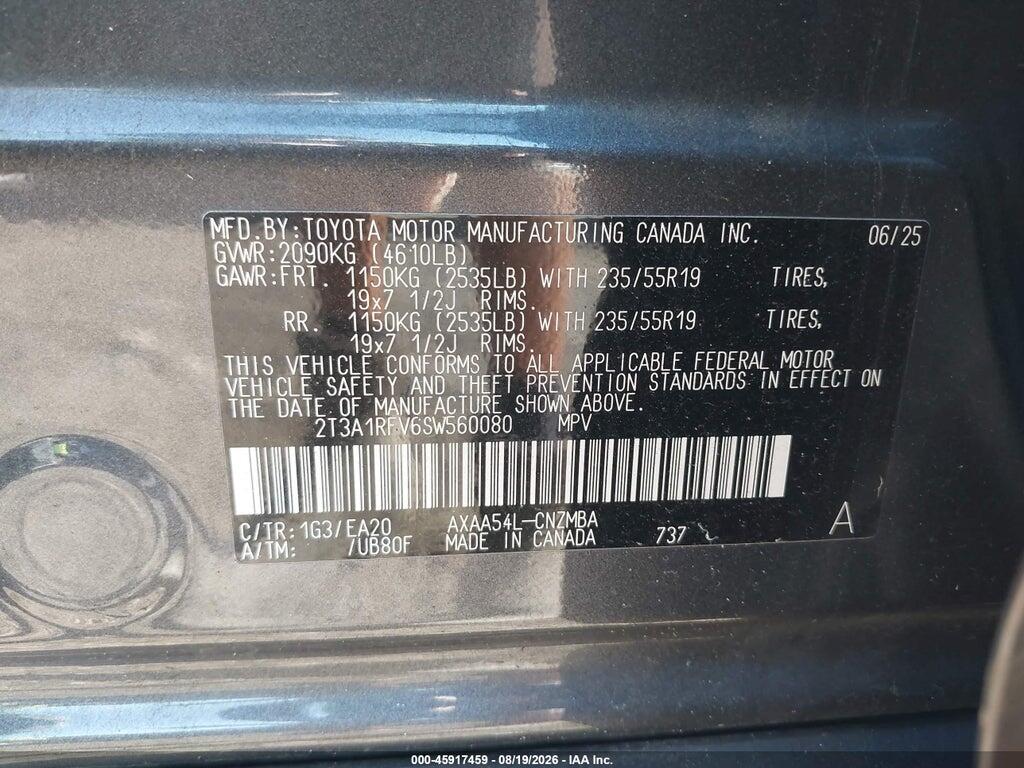 2T3A1RFV6SW560080 2025 TOYOTA RAV4 photo no. 9