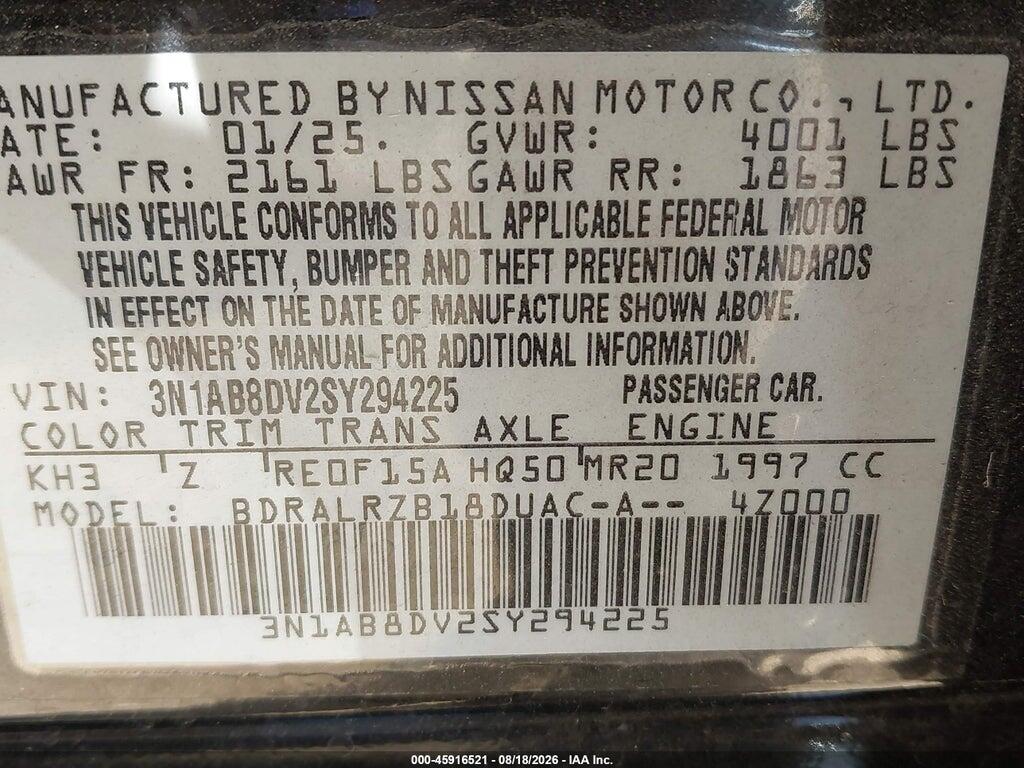 3N1AB8DV2SY294225 2025 NISSAN SENTRA photo no. 9