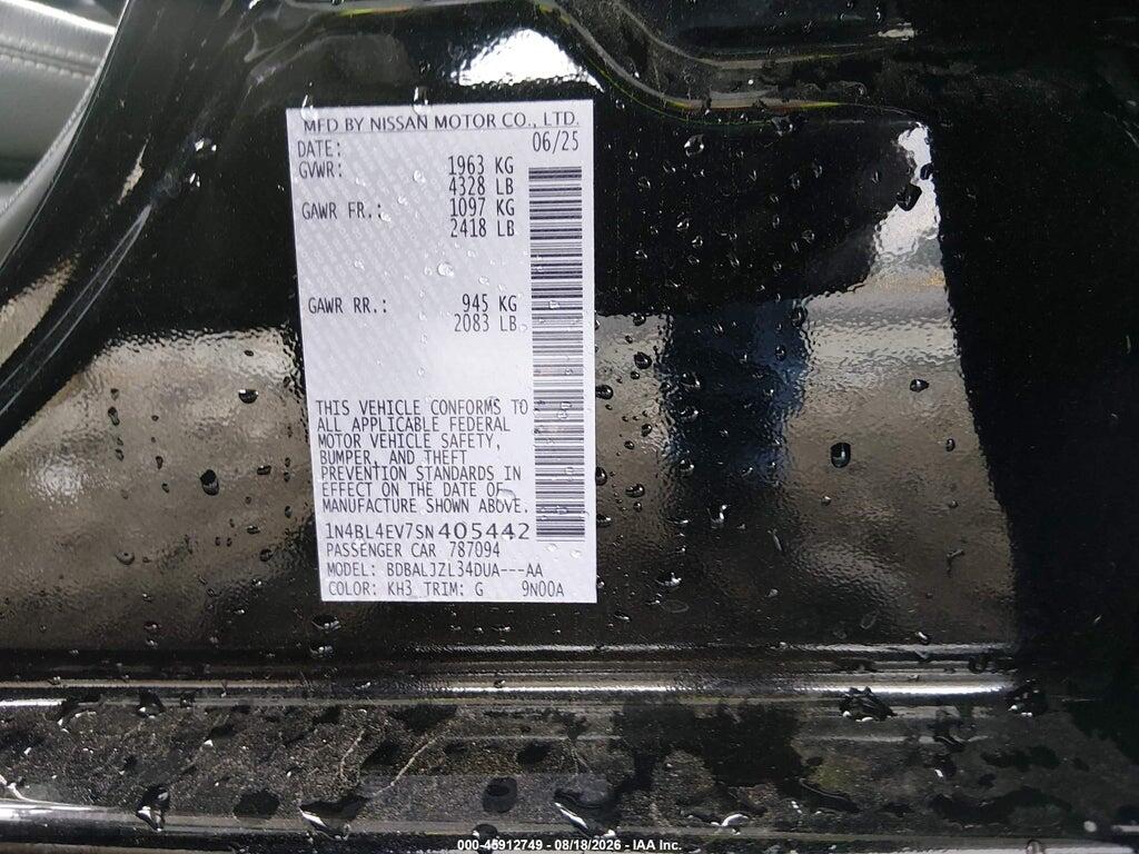 1N4BL4EV7SN405442 2025 NISSAN ALTIMA photo no. 9