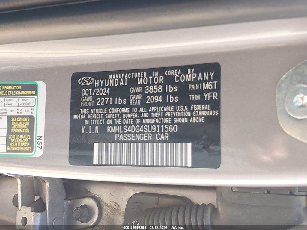 KMHLS4DG4SU911560 2025 HYUNDAI ELANTRA photo no. 9