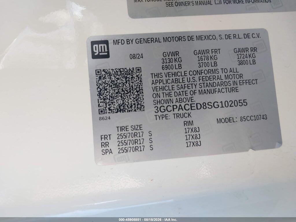 3GCPACED8SG102055 2025 CHEVROLET SILVERADO 1500 photo no. 9