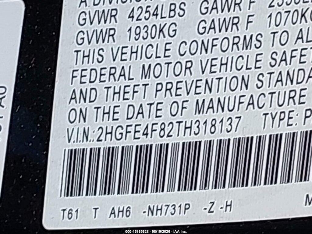 2HGFE4F82TH318137 2026 HONDA CIVIC HYBRID photo no. 9