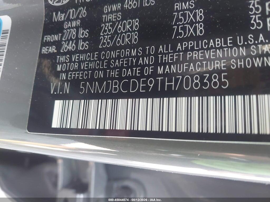 5NMJBCDE9TH708385 2026 HYUNDAI TUCSON photo no. 9