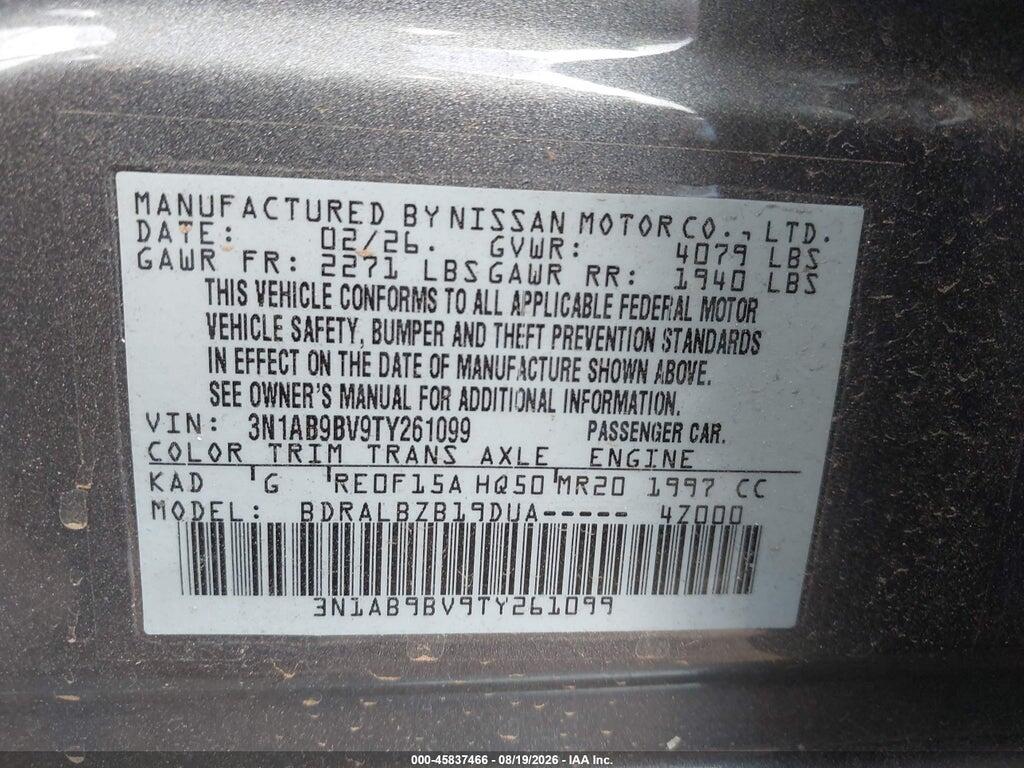 3N1AB9BV9TY261099 2026 NISSAN SENTRA photo no. 9