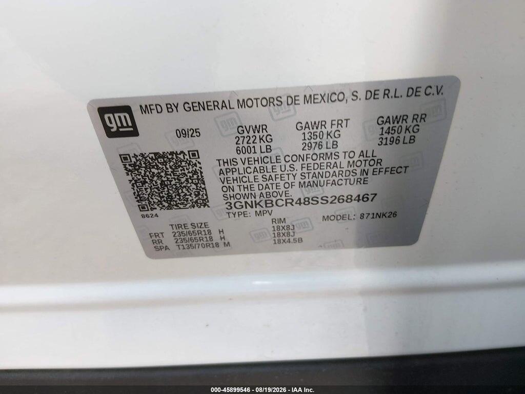 3GNKBCR48SS268467 2025 CHEVROLET BLAZER photo no. 9