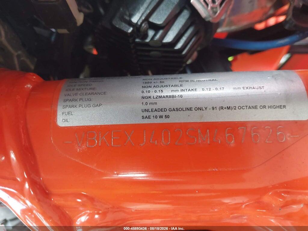 VBKEXJ402SM467626 2025 KTM 500 photo no. 10