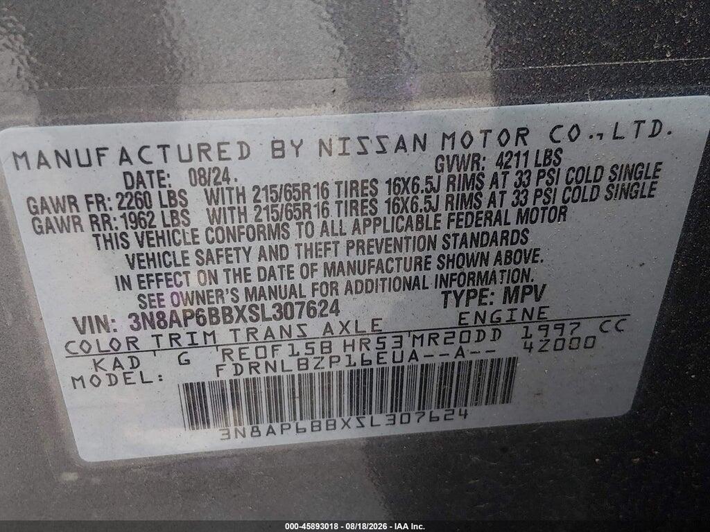 3N8AP6BBXSL307624 2025 NISSAN KICKS photo no. 9