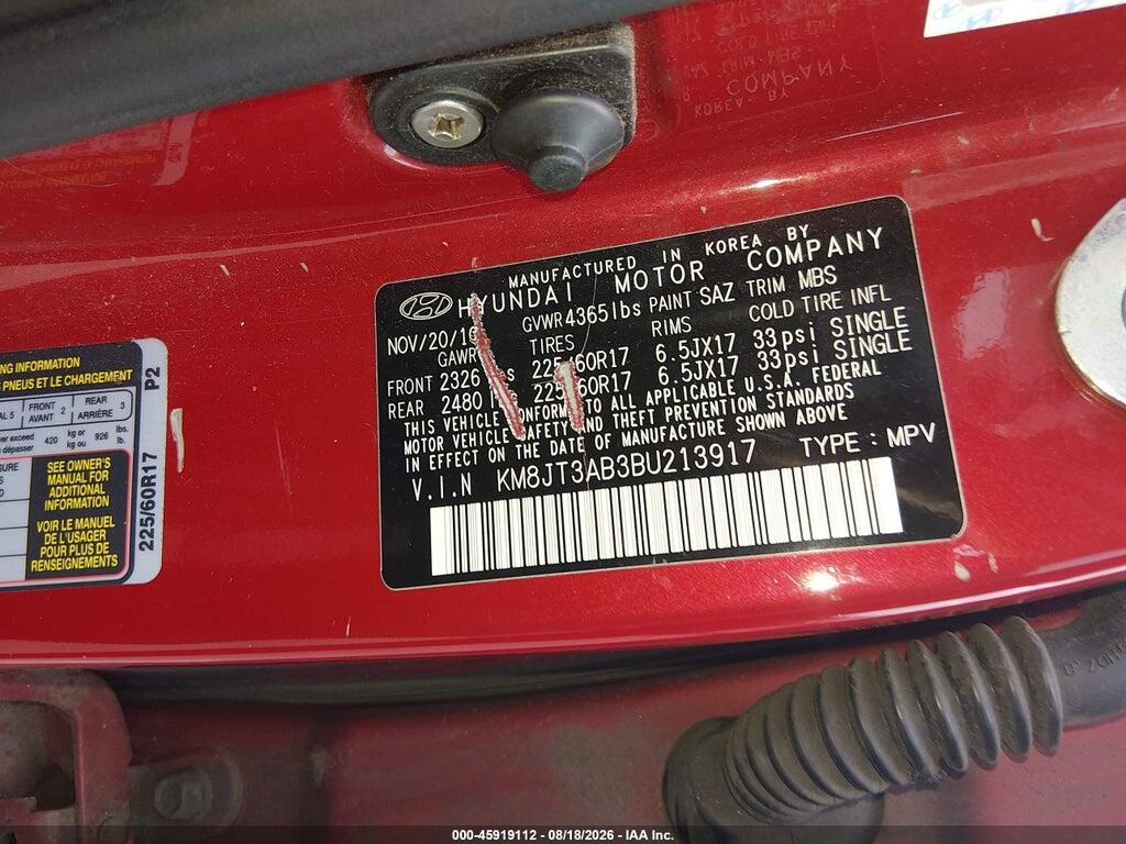 KM8JT3AB3BU213917 2011 HYUNDAI TUCSON photo no. 9