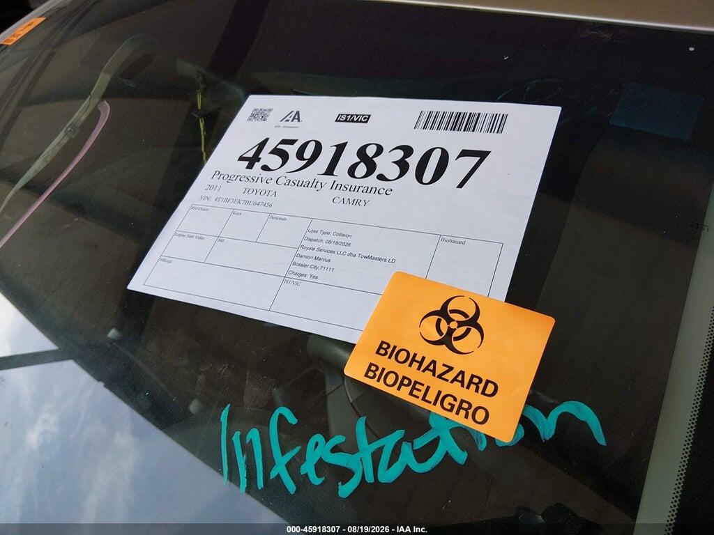 4T1BF3EK7BU647456 2011 TOYOTA CAMRY photo no. 8