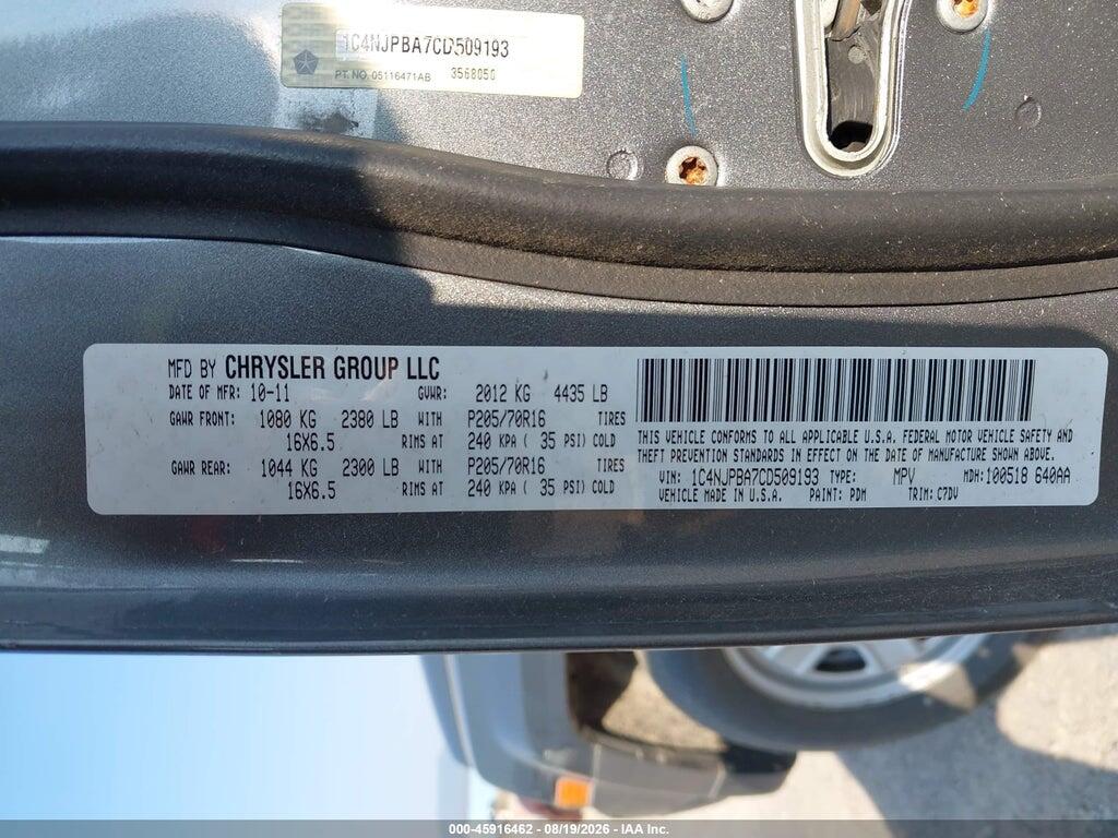 1C4NJPBA7CD509193 2012 JEEP PATRIOT photo no. 9