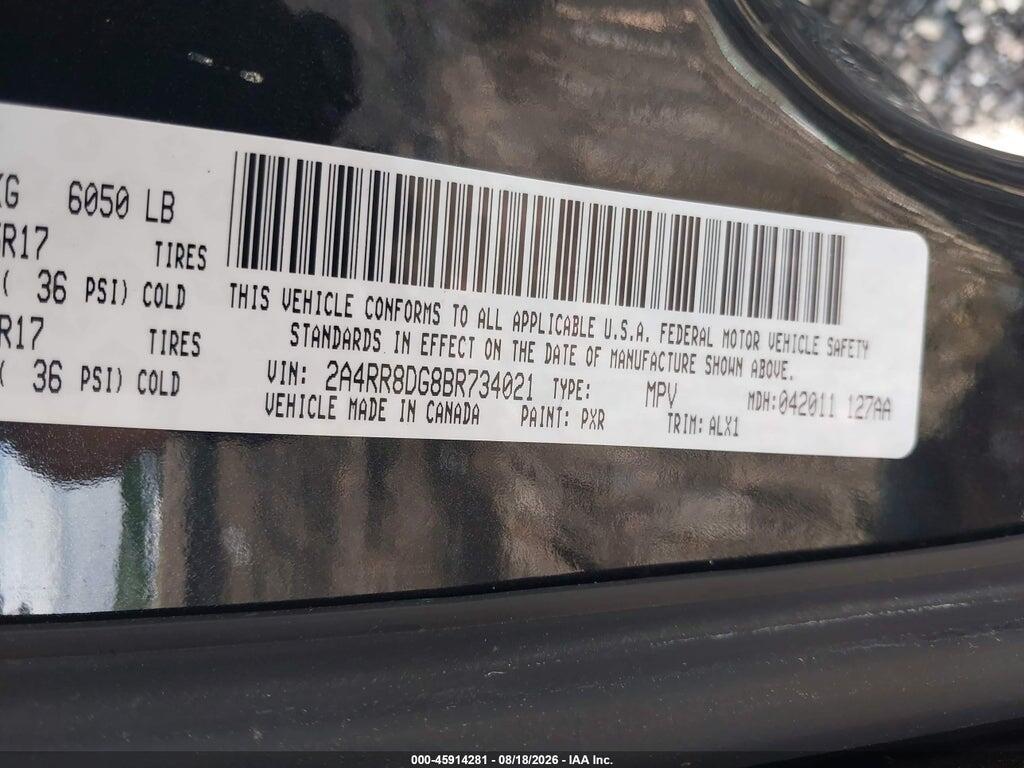 2A4RR8DG8BR734021 2011 CHRYSLER TOWN & COUNTRY photo no. 9