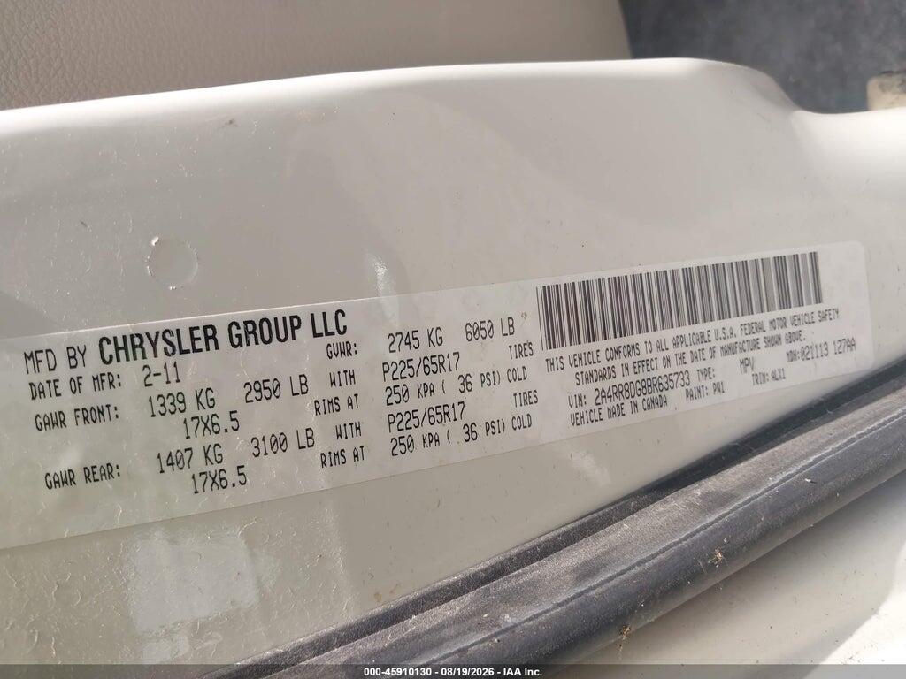 2A4RR8DG8BR635733 2011 CHRYSLER TOWN & COUNTRY photo no. 9