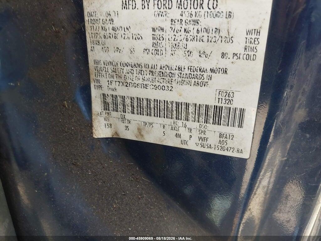 1FT7X2B66BEC90032 2011 FORD F-250 photo no. 9