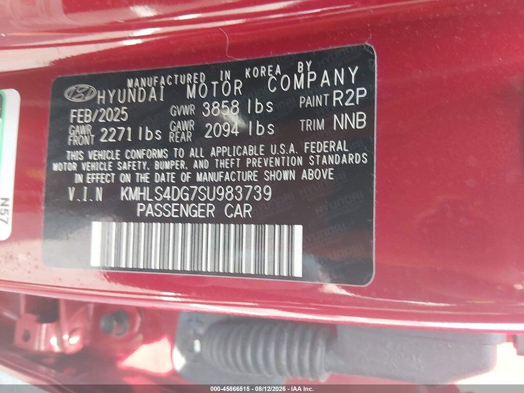 KMHLS4DG7SU983739 2025 HYUNDAI ELANTRA photo no. 9
