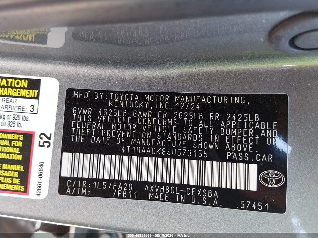 4T1DAACK8SU573155 2025 TOYOTA CAMRY photo no. 9