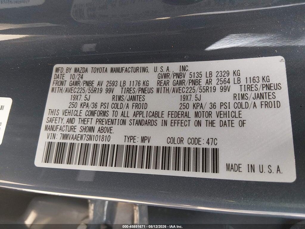 7MMVAAEW7SN101810 2025 MAZDA CX-50 HYBRID photo no. 9