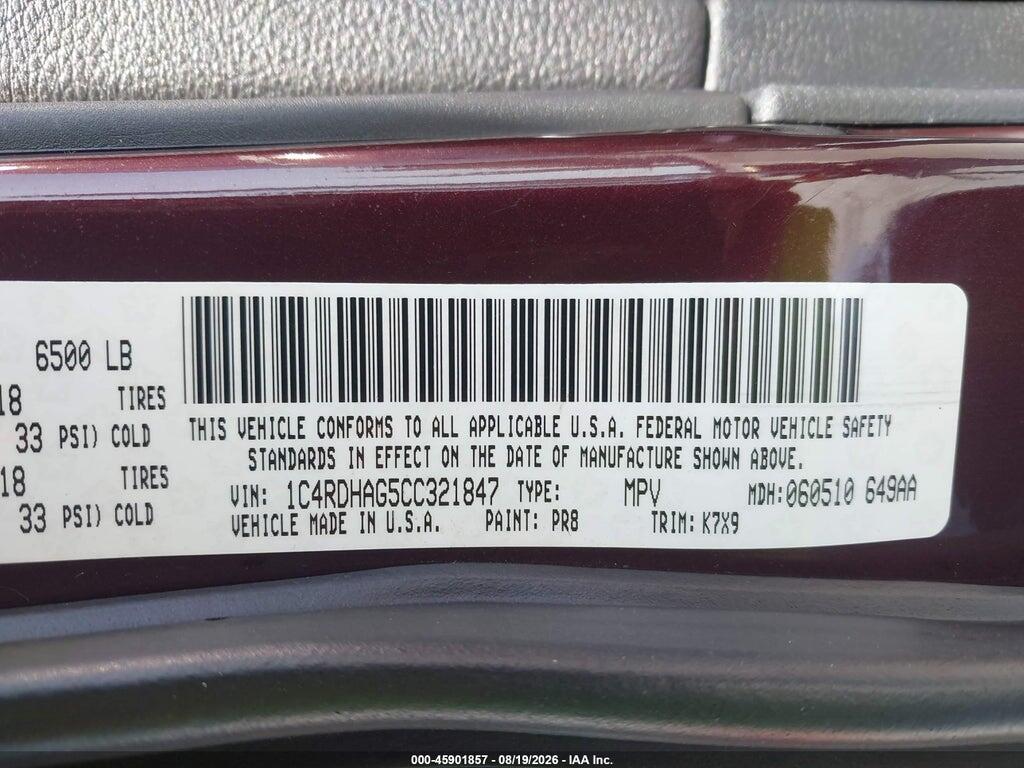 1C4RDHAG5CC321847 2012 DODGE DURANGO photo no. 9