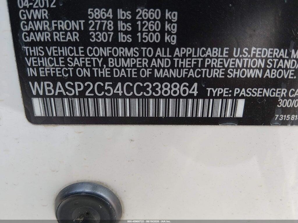 WBASP2C54CC338864 2012 BMW 535I GRAN TURISMO photo no. 9