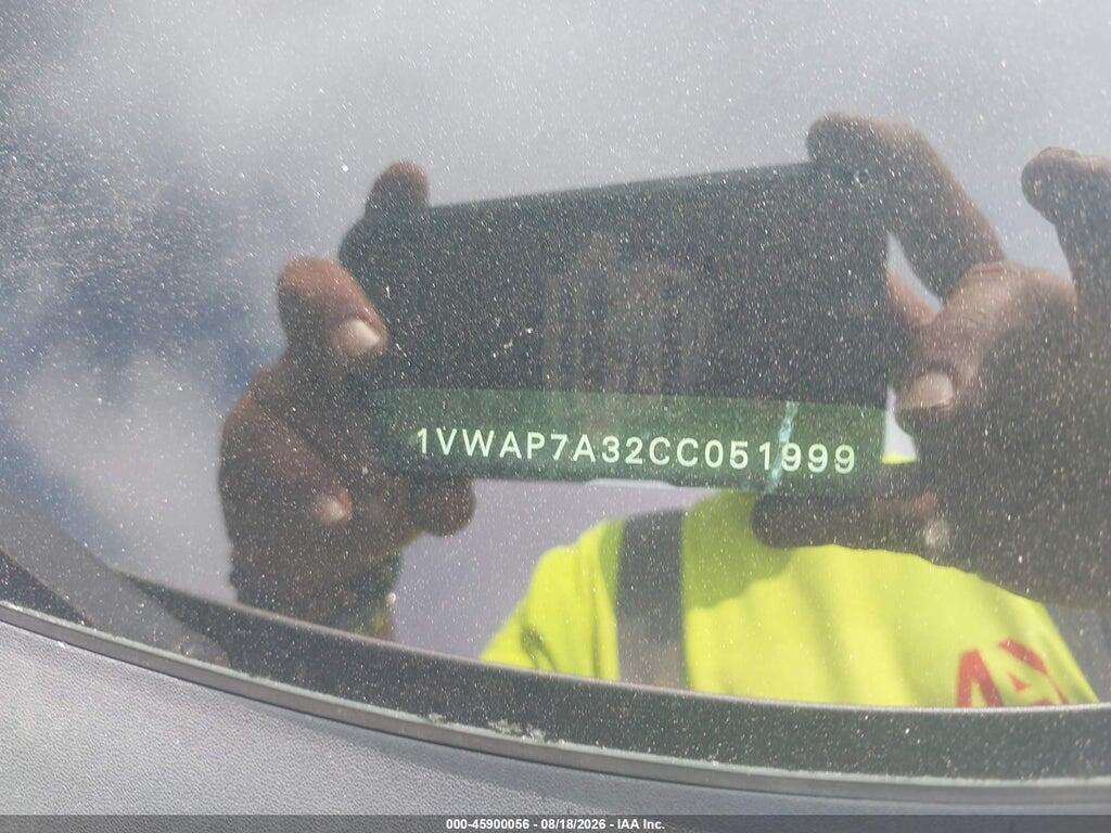1VWAP7A32CC051999 2012 VOLKSWAGEN PASSAT photo no. 12