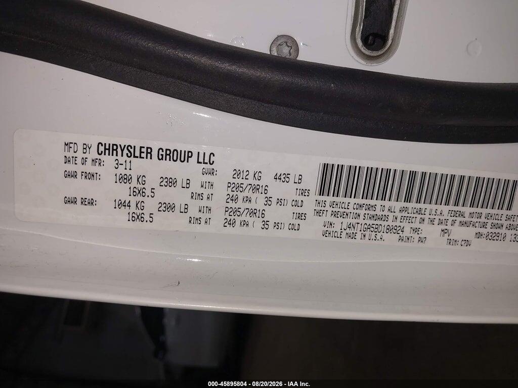 1J4NT1GA5BD180924 2011 JEEP PATRIOT photo no. 9