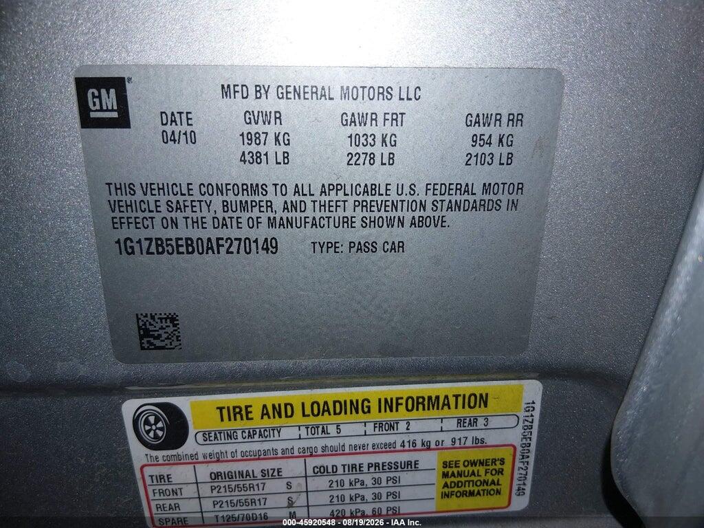 1G1ZB5EB0AF270149 2010 CHEVROLET MALIBU photo no. 9
