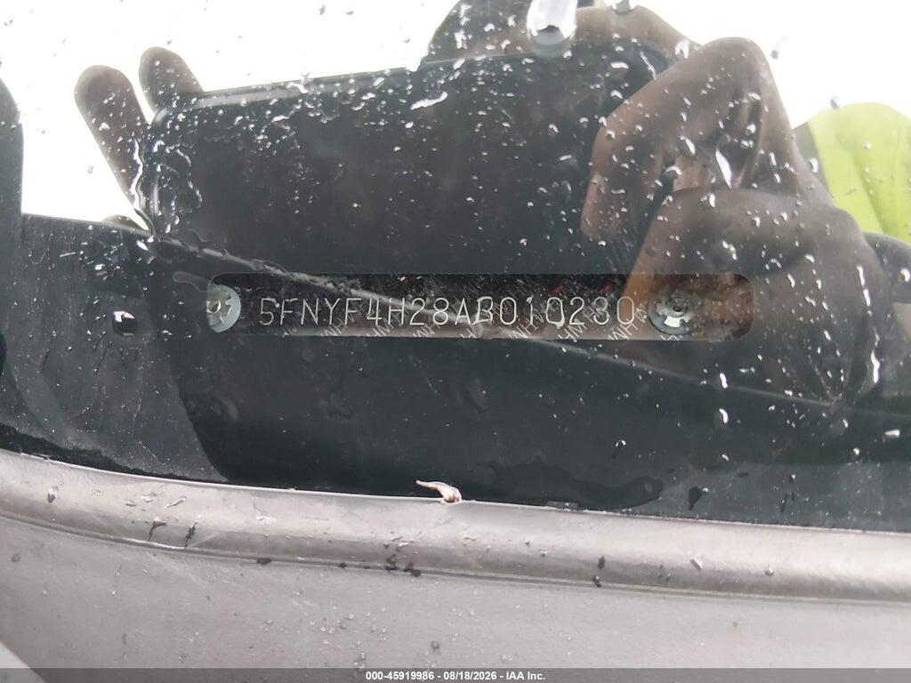 5FNYF4H28AB010230 2010 HONDA PILOT photo no. 9