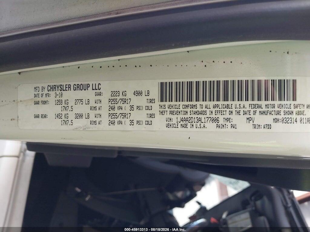 1J4AA2D13AL177006 2010 JEEP WRANGLER photo no. 9
