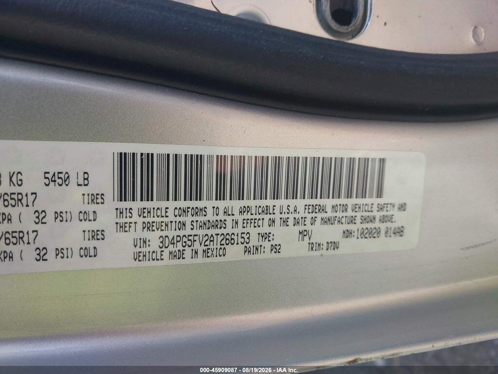 3D4PG5FV2AT266153 2010 DODGE JOURNEY photo no. 9