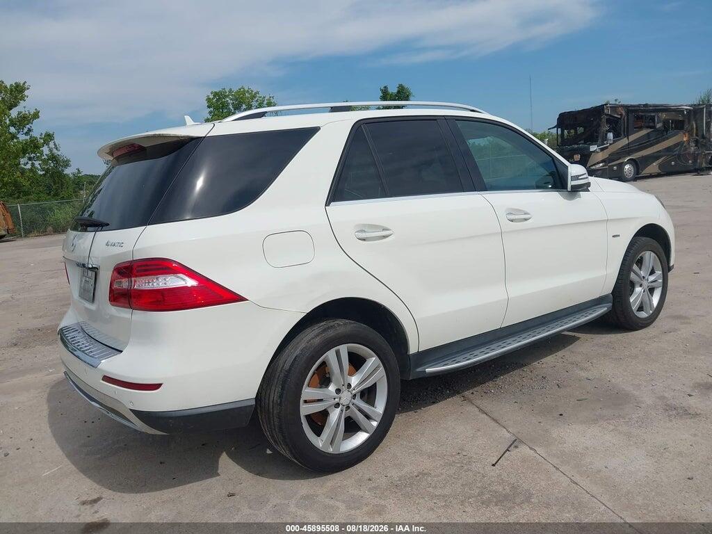 4JGDA5HB7CA023934 2012 MERCEDES-BENZ ML 350 photo no. 4