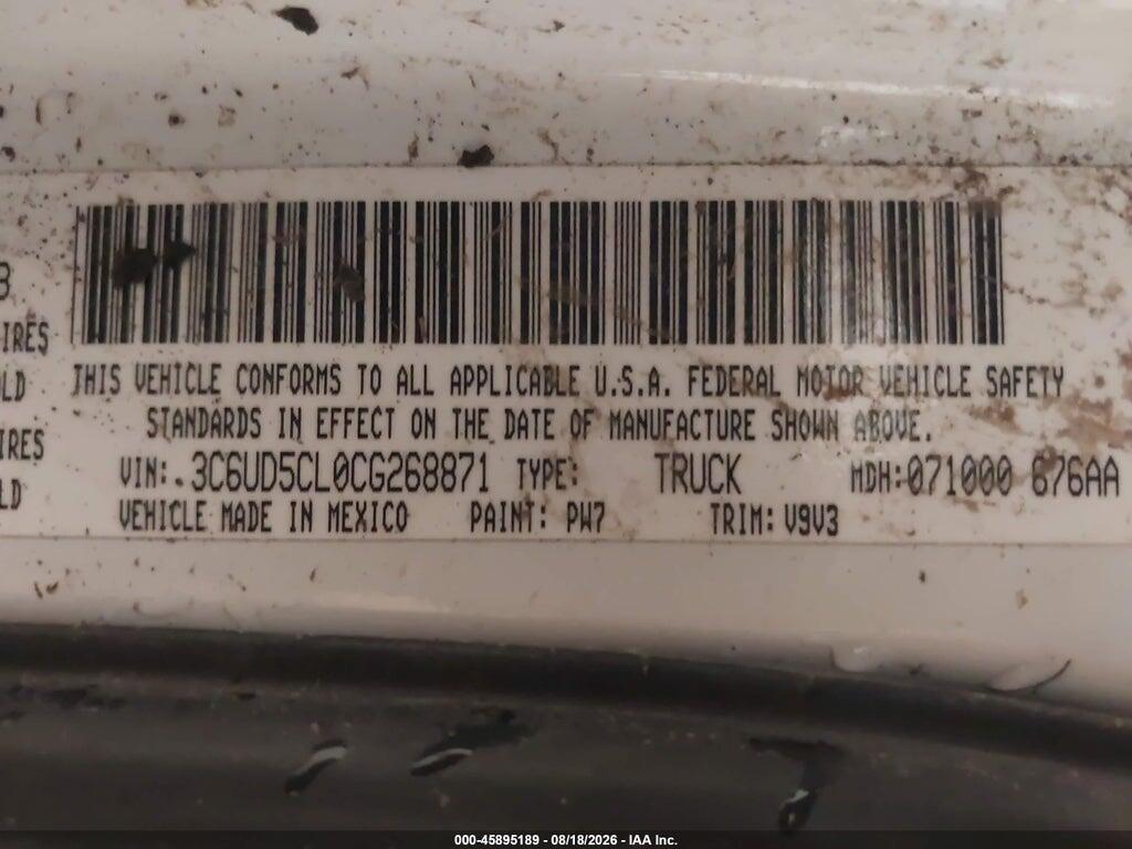 3C6UD5CL0CG268871 2012 RAM 2500 photo no. 9