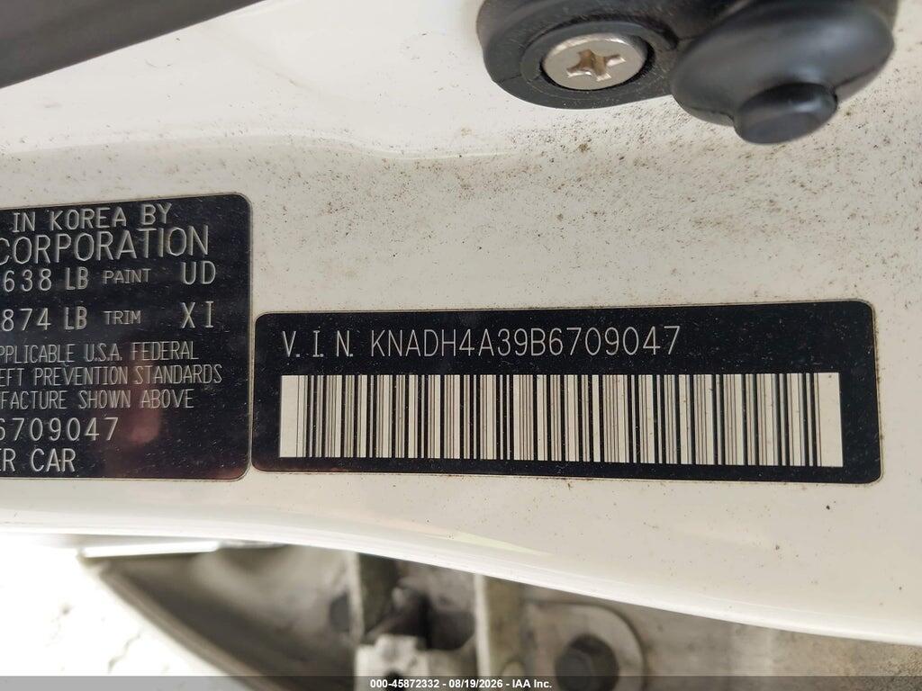 KNADH4A39B6709047 2011 KIA RIO photo no. 9