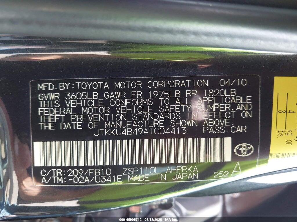 JTKKU4B49A1004413 2010 SCION XD photo no. 9