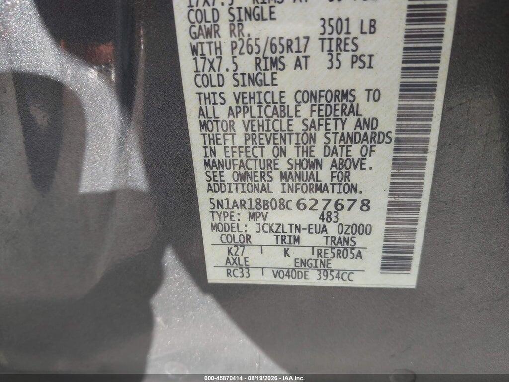 5N1AR18B08C627678 2008 NISSAN PATHFINDER photo no. 9