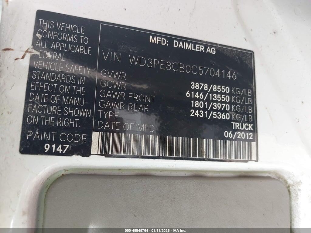 WD3PE8CB0C5704146 2012 MERCEDES-BENZ SPRINTER 2500 photo no. 9
