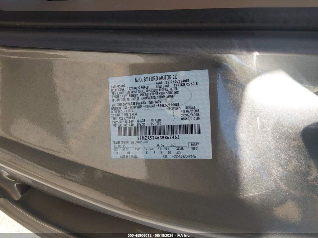 2FMZA52463BB67463 2003 FORD WINDSTAR photo no. 9