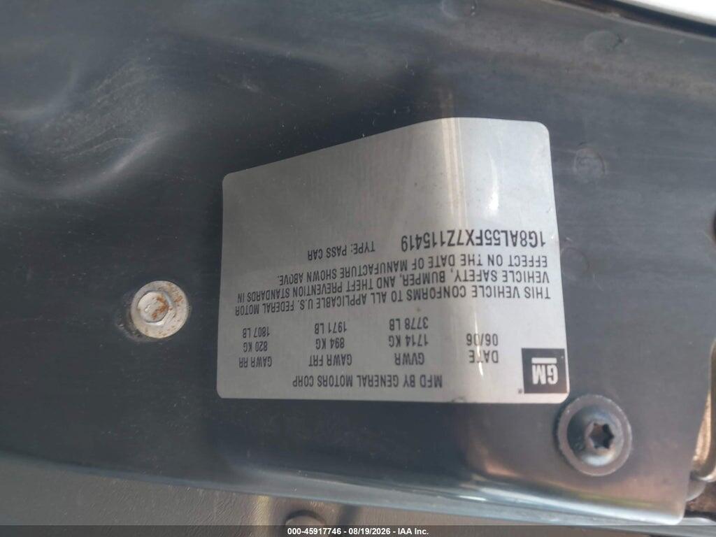 1G8AL55FX7Z115419 2007 SATURN ION photo no. 9