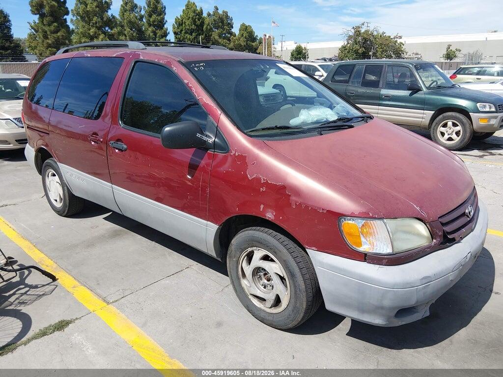 2001 TOYOTA SIENNA 4T3ZF13C71U384860