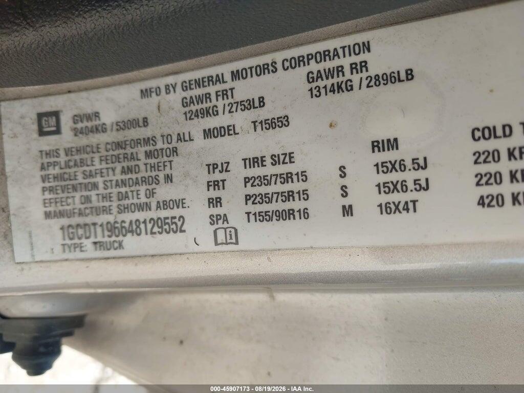 1GCDT196648129552 2004 CHEVROLET COLORADO photo no. 9