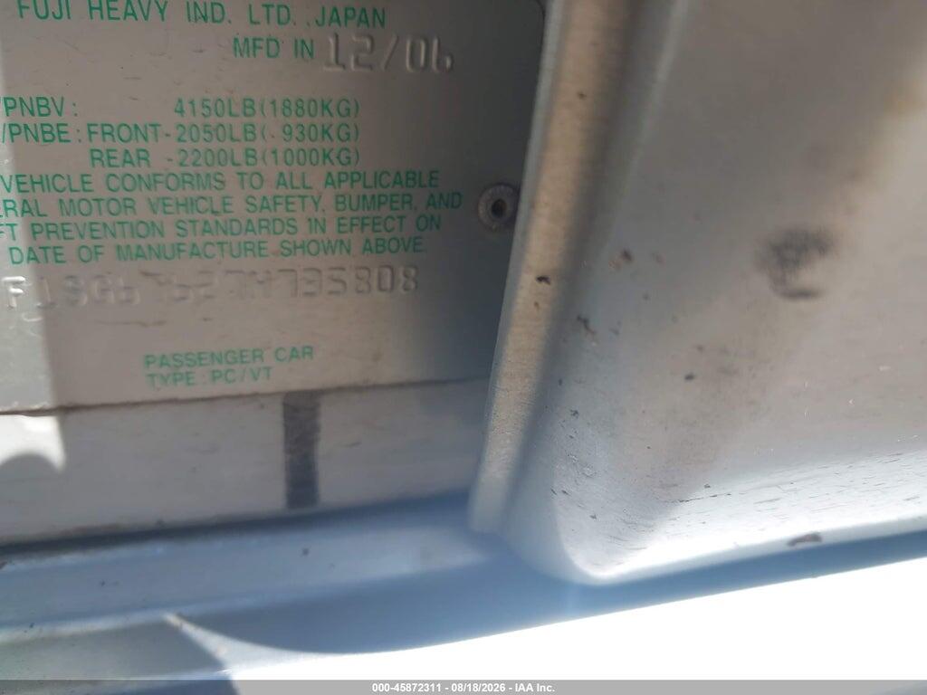 JF1SG67627H735808 2007 SUBARU FORESTER photo no. 8