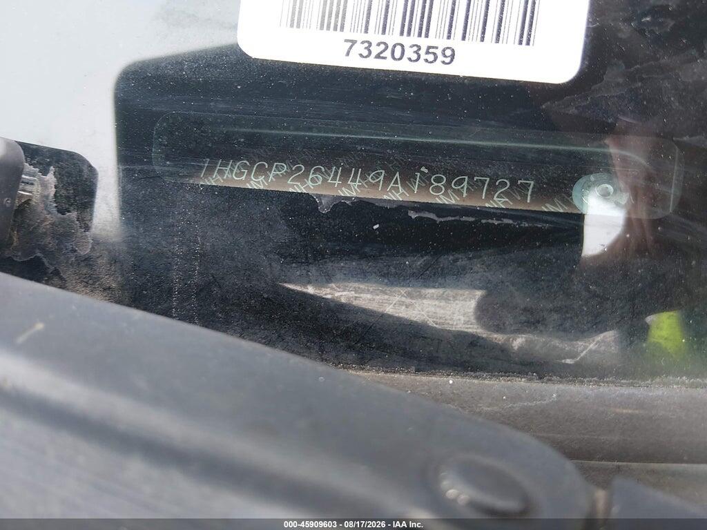 1HGCP26449A189727 2009 HONDA ACCORD photo no. 11