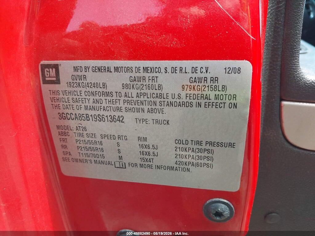 3GCCA85B19S613642 2009 CHEVROLET HHR PANEL photo no. 9