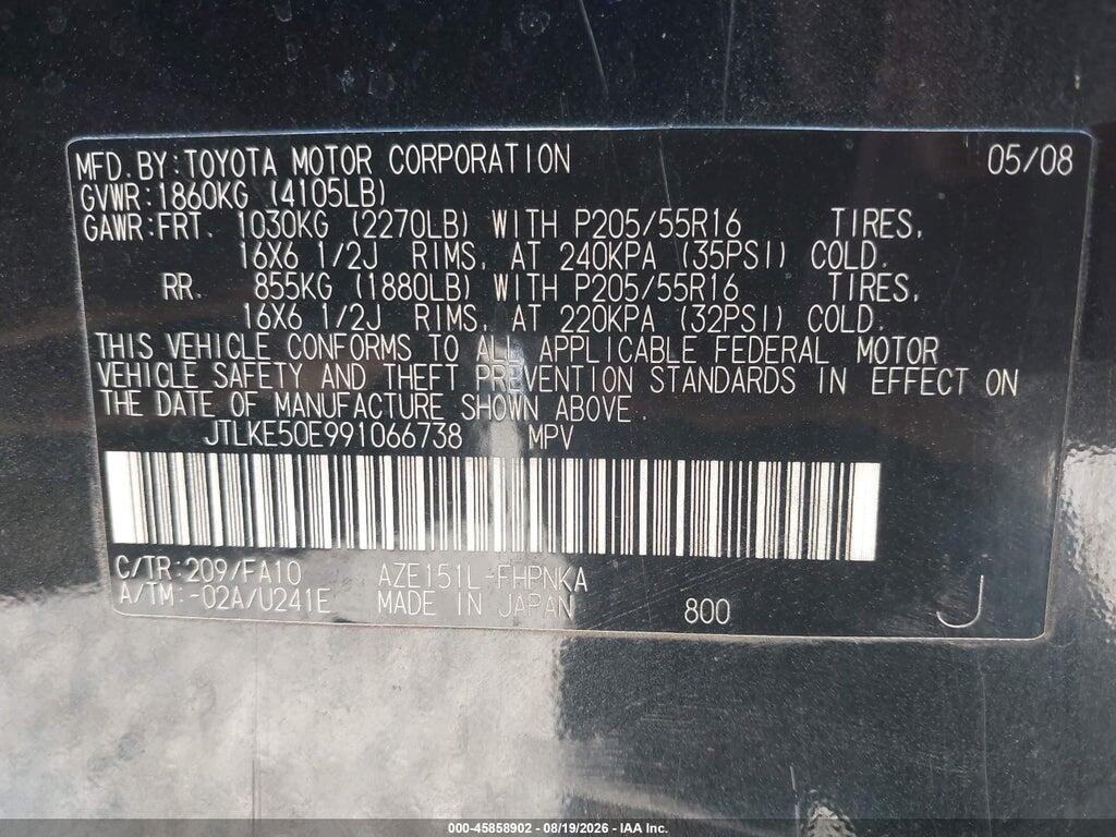 JTLKE50E991066738 2009 SCION XB photo no. 9