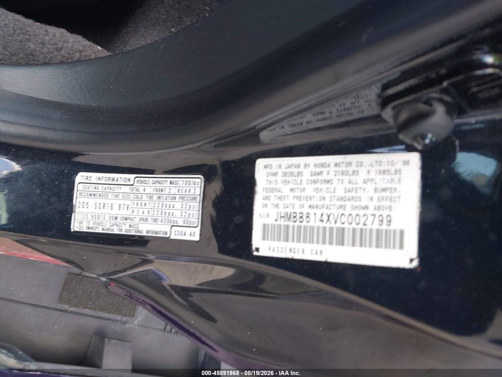 JHMBB614XVC002799 1997 HONDA PRELUDE photo no. 9