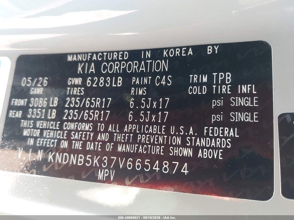 KNDNB5K37V6654874 2027 KIA CARNIVAL photo no. 9